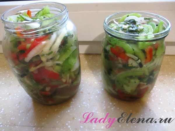 Салат из зеленых помидоров фото рецепт