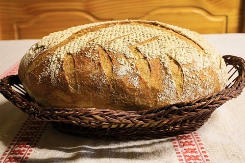 Домашний бездрожжевой хлеб 