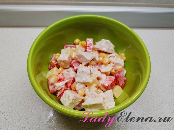 Салат из курицы и сыра фото-рецепт