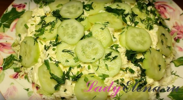 Салат из творога с огурцами фото рецепт