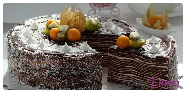 Шоколадный торт из блинов