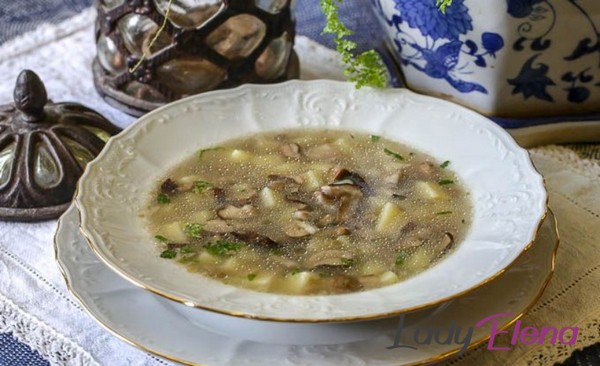 Суп из белых грибов с картошкой